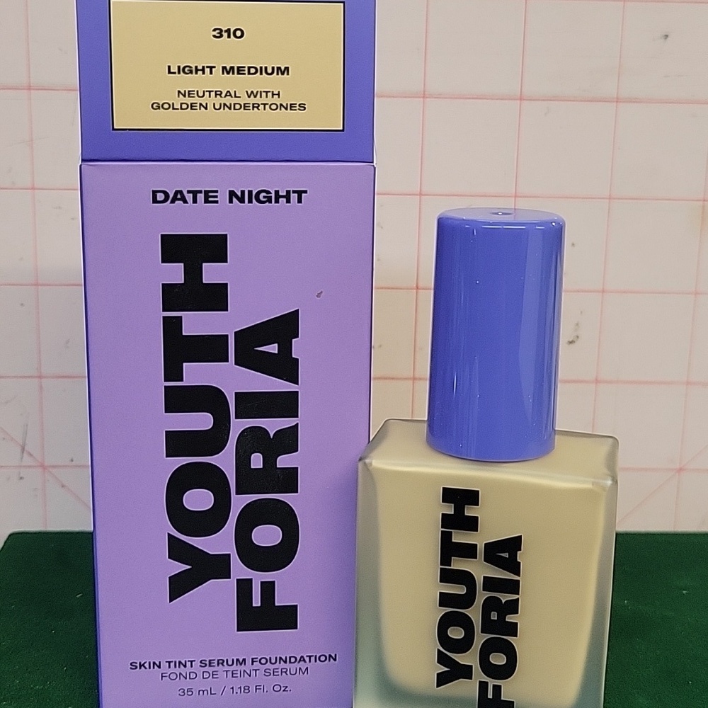 Youth Foria Skin Tint Serum Foundation - 310 Light Medium 35ml New